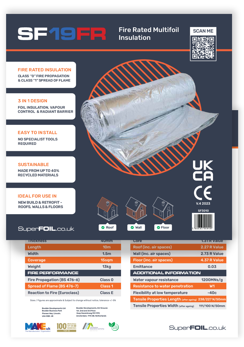 Product Information flyer for SF19FR