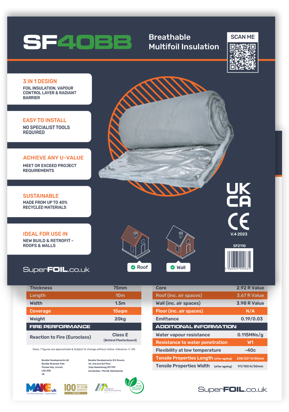 SF40BB Product information flyer
