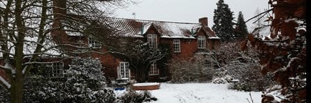 Loft-insulation-snow-covered-roof